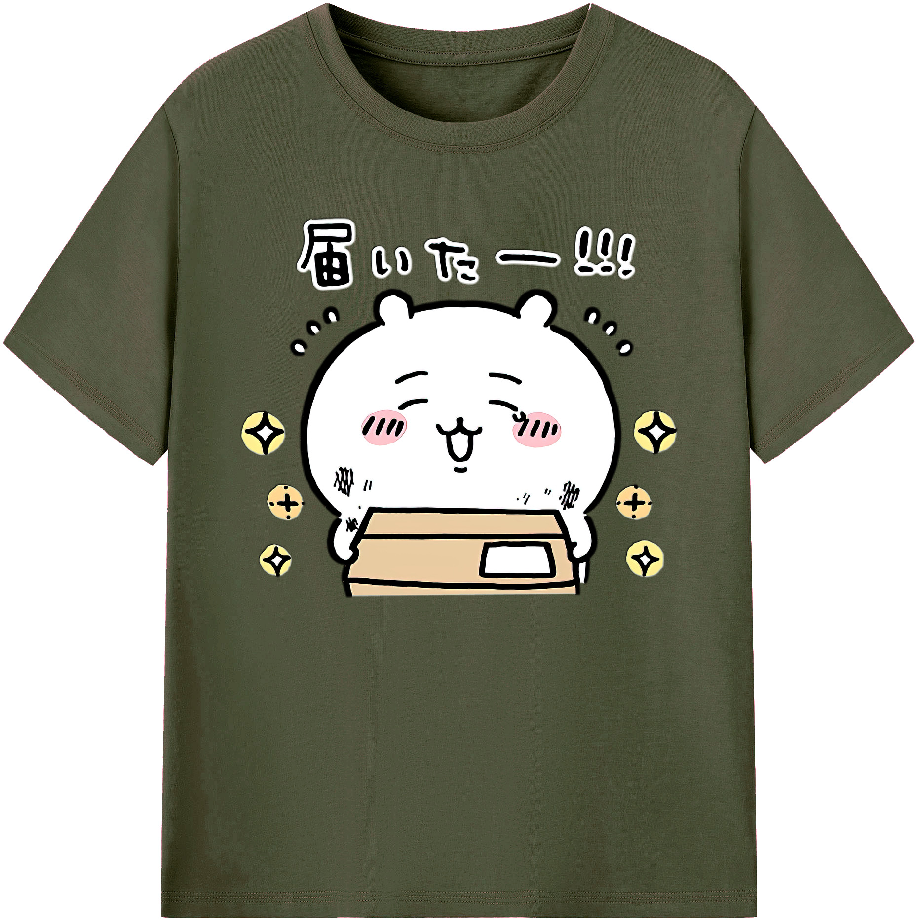 （画像用） ちいかわ ちいかわ Chii-kawa chiikawa 綿100％ メンズ半袖Tシャツ｜肌触りやわらか＆通気性